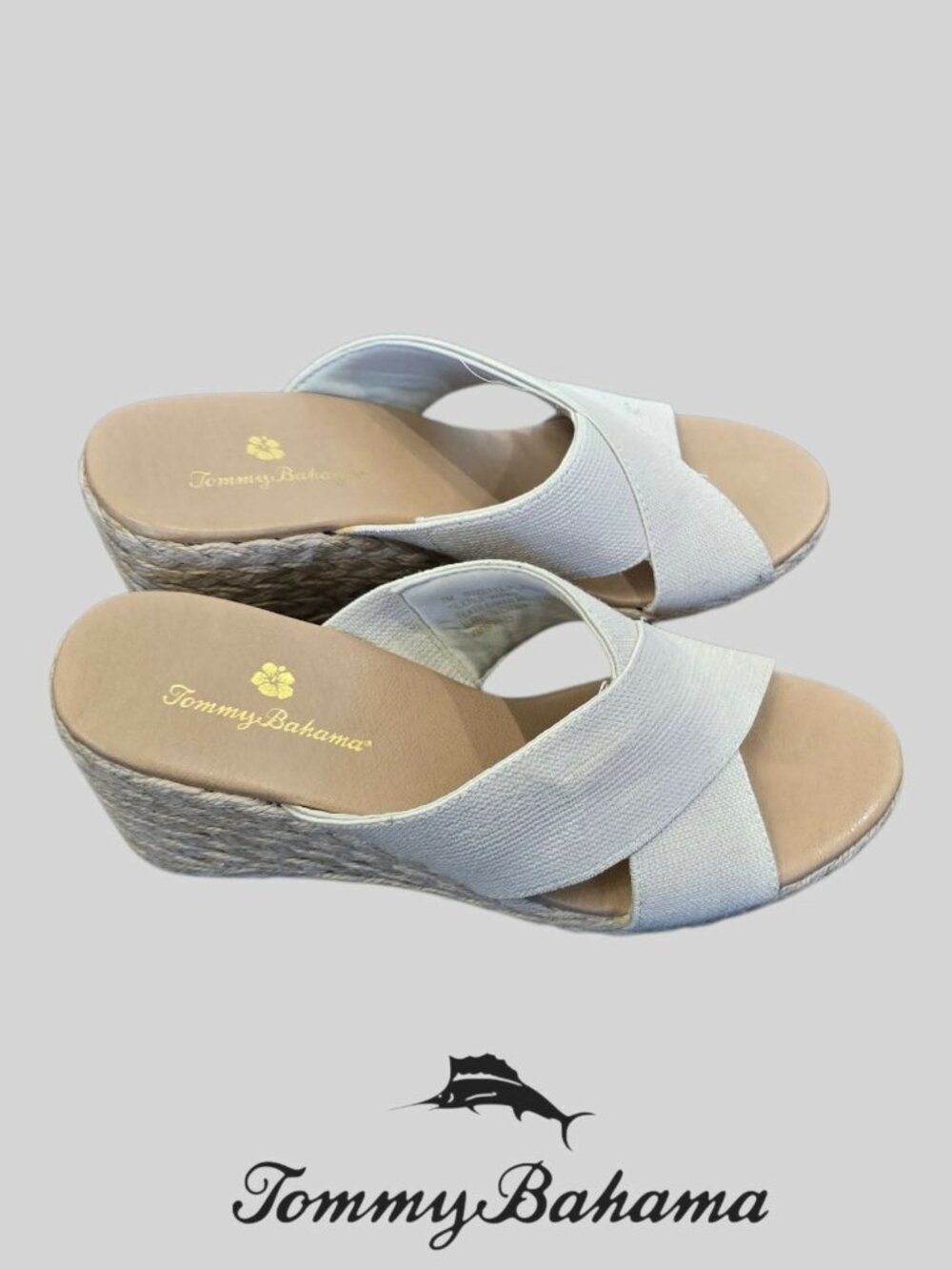 Tommy Bahama Suzette Espadrille Wedge Sandals Woven Jute Womens 7M